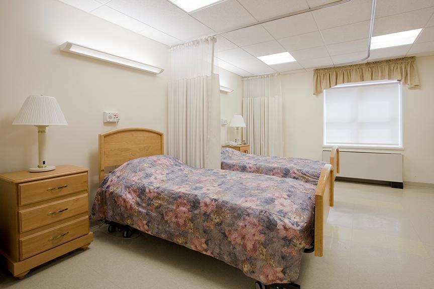 Rooms in our skilled nursing area offer residents comfort and lots of natural light. | Photo by Jay Brady Photography